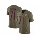 Men Nike Chicago Bears #71 Josh Sitton Limited Olive 2017 Salute to Service NFL Jersey