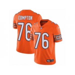 Men Nike Chicago Bears #76 Tom Compton Limited Orange Rush Vapor Untouchable NFL Jersey