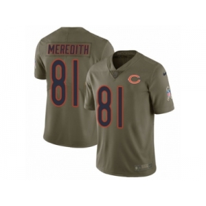 Men Nike Chicago Bears #81 Cameron Meredith Limited Olive 2017 Salute to Service NFL Jersey