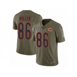 Men Nike Chicago Bears #86 Zach Miller Limited Olive 2017 Salute to Service NFL Jersey