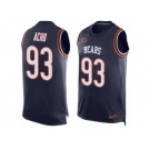 Men Nike Chicago Bears #93 Sam Acho Limited Navy Blue Player Name & Number Tank Top NFL Jersey