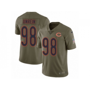 Men Nike Chicago Bears #98 Mitch Unrein Limited Olive 2017 Salute to Service NFL Jersey