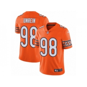 Men Nike Chicago Bears #98 Mitch Unrein Limited Orange Rush Vapor Untouchable NFL Jersey