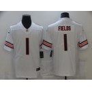 Men's Chicago Bears #1 Justin Fields Nike White 2021 NFL Draft First Round Pick Alternate Limited Jersey