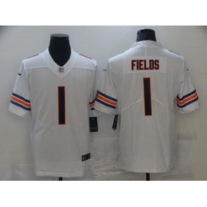 Men's Chicago Bears #1 Justin Fields Nike White 2021 NFL Draft First Round Pick Alternate Limited Jersey