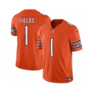 Men's Chicago Bears #1 Justin Fields Orange 2023 F.U.S.E. Vapor Untouchable Football Limited Stitched Jersey