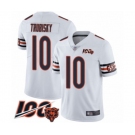 Men's Chicago Bears #10 Mitchell Trubisky White Vapor Untouchable Limited Player 100th Season Football Jersey