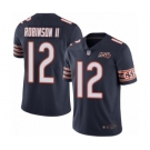 Men's Chicago Bears #12 Allen Robinson Navy Blue Team Color 100th Season Limited Football Jersey