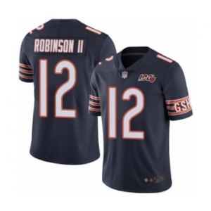 Men's Chicago Bears #12 Allen Robinson Navy Blue Team Color 100th Season Limited Football Jersey