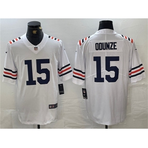 Men's Chicago Bears #15 Rome Odunze White 2024 Draft Vapor Stitched Football Jersey