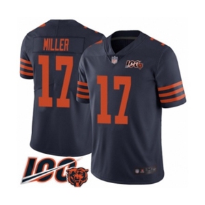 Men's Chicago Bears #17 Anthony Miller Limited Navy Blue Rush Vapor Untouchable 100th Season Football Jersey