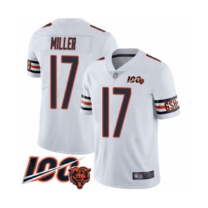 Men's Chicago Bears #17 Anthony Miller White Vapor Untouchable Limited Player 100th Season Football Jersey