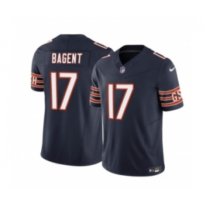 Men's Chicago Bears #17 Tyson Bagent Navy 2023 F.U.S.E. Vapor Untouchable Limited Football Stitched Jersey