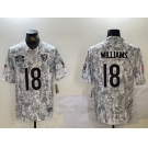 Men's Chicago Bears #18 Caleb Williams Arctic Camo 2024 FUSE Salute to Service Limited Stitched Jersey