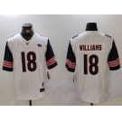 Men's Chicago Bears #18 Caleb Williams Limited White Fashion FUSE Jersey