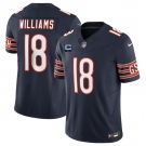 Men's Chicago Bears #18 Caleb Williams Navy 2025 F.U.S.E. With 2-Star C Patch Vapor Untouchable Limited Stitched Football Jersey