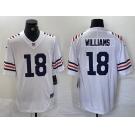 Men's Chicago Bears #18 Caleb Williams White 2024 Vapor Stitched Nike Alternate Classic Limited Jersey