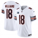 Men's Chicago Bears #18 Caleb Williams White 2025 F.U.S.E. With 2-Star C Patch Vapor Untouchable Limited Stitched Football Jersey