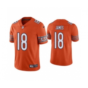 Men's Chicago Bears #18 Jesse James Orange Vapor untouchable Limited Stitched Football Jersey