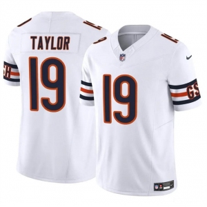 Men's Chicago Bears #19 Tory Taylor White 2023 F.U.S.E. Vapor Football Stitched Jersey