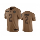 Men's Chicago Bears #2 DJ Moore 2023 Brown Salute To Service Limited Football Stitched Jersey