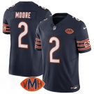 Men's Chicago Bears #2 D.J. Moore Navy 2025 F.U.S.E. With VMH Patch Vapor Untouchable Limited Football Stitched Jersey