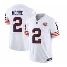 Men's Chicago Bears #2 DJ Moore White 2023 F.U.S.E. Throwback Limited Football Stitched Game Jersey