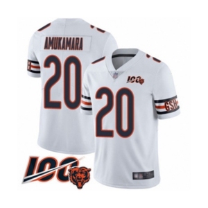 Men's Chicago Bears #20 Prince Amukamara White Vapor Untouchable Limited Player 100th Season Football Jersey