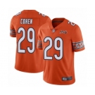 Men's Chicago Bears #29 Tarik Cohen Orange Alternate 100th Season Limited Football Jersey