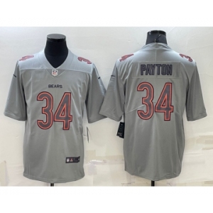 Men's Chicago Bears #34 Walter Payton Grey Atmosphere Fashion 2022 Vapor Untouchable Stitched Limited Jersey