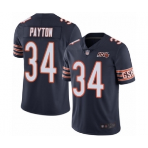 Men's Chicago Bears #34 Walter Payton Navy Blue Team Color 100th Season Limited Football Jersey