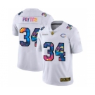 Men's Chicago Bears #34 Walter Payton White Multi-Color 2020 Football Crucial Catch Limited Football Jersey