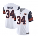 Men's Chicago Bears #34 Walter Payton White Navy 2023 F.U.S.E. Throwback Limited Football Stitched Game Jersey