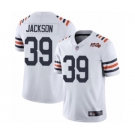 Men's Chicago Bears #39 Eddie Jackson White 100th Season Limited Football Jersey