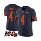 Men's Chicago Bears #4 Chase Daniel Limited Navy Blue Rush Vapor Untouchable 100th Season Football Jersey