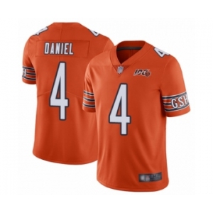 Men's Chicago Bears #4 Chase Daniel Orange Alternate 100th Season Limited Football Jersey