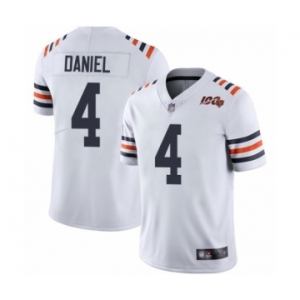 Men's Chicago Bears #4 Chase Daniel White 100th Season Limited Football Jersey