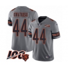 Men's Chicago Bears #44 Nick Kwiatkoski Limited Silver Inverted Legend 100th Season Football Jersey