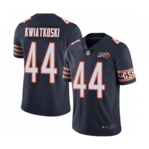 Men's Chicago Bears #44 Nick Kwiatkoski Navy Blue Team Color 100th Season Limited Football Jersey