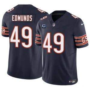 Men's Chicago Bears #49 Tremaine Edmunds Navy 2024 F.U.S.E. With 2-star C Patch Vapor Untouchable Limited Football Stitched Jersey