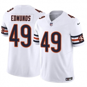 Men's Chicago Bears #49 Tremaine Edmunds White 2023 F.U.S.E. Vapor Football Stitched Jersey