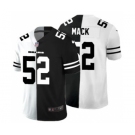 Men's Chicago Bears #52 Khalil Mack Black V White Peace Split Vapor Untouchable Limited Football Jersey