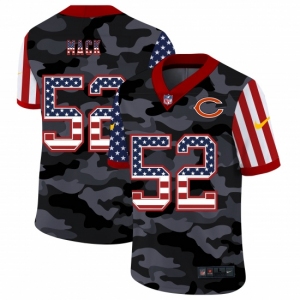 Men's Chicago Bears #52 Khalil Mack Camo Flag Nike Limited Jersey