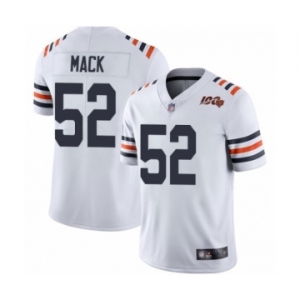 Men's Chicago Bears #52 Khalil Mack White 100th Season Limited Football Jersey