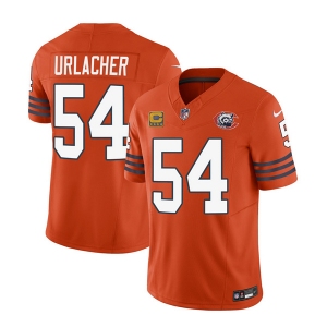 Men's Chicago Bears #54 Brian Urlacher Orange 2023 F.U.S.E. With 4-star C PatchThrowback Limited Football Stitched Game Jersey