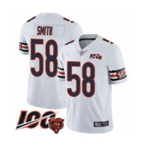 Men's Chicago Bears #58 Roquan Smith White Vapor Untouchable Limited Player 100th Season Football Jersey