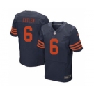 Men's Chicago Bears #6 Jay Cutler 1940s Navy Blue Throwback Stitched Football Jersey