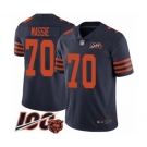 Men's Chicago Bears #70 Bobby Massie Limited Navy Blue Rush Vapor Untouchable 100th Season Football Jersey