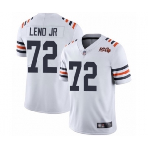 Men's Chicago Bears #72 Charles Leno White 100th Season Limited Football Jersey