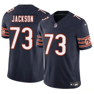 Men's Chicago Bears #73 Jonah Jackson Navy 2025 F.U.S.E. Vapor Football Stitched Jersey